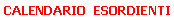 CALENDARIO ESORDIENTI 