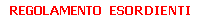 REGOLAMENTO ESORDIENTI 